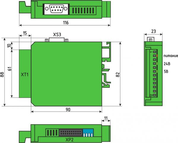 Габаритный чертеж ЛИР-989